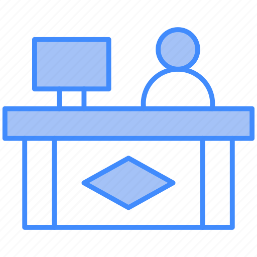 Counter, desk, front, help, information icon - Download on Iconfinder