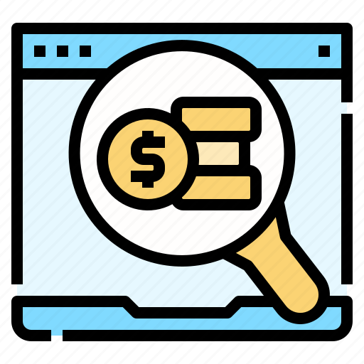 Search, find, money, invest, financial, online icon - Download on Iconfinder