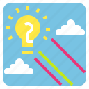 idea, inovation, lightbulb, sky, startup