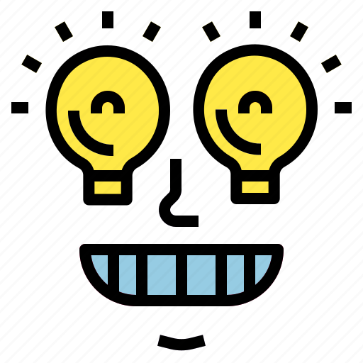 Excellence, idea, inspiration, lightbulb, smile icon - Download on Iconfinder
