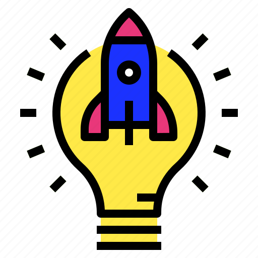 Idea, innovation, lightblub, rocket, startup icon - Download on Iconfinder