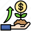 growth, money, investment, plant, currency 
