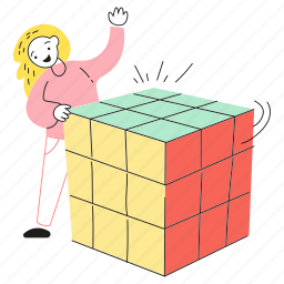 ready, user, success, game, solve, cube, puzzle, done, solution, rubik, woman, product, play 