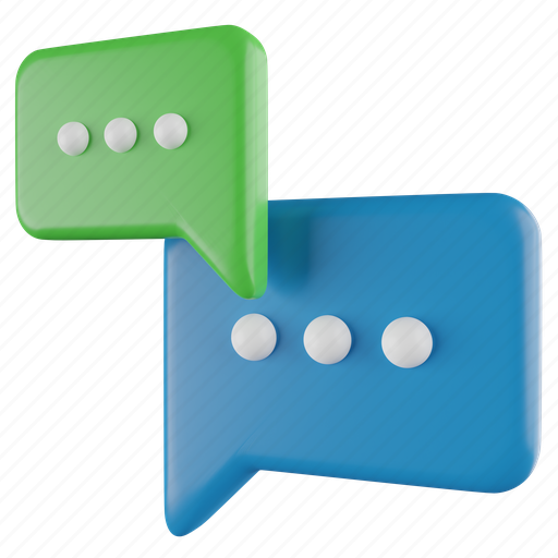 Chat, message, chatting, comment, bubble, talk, communication 3D illustration - Download on Iconfinder