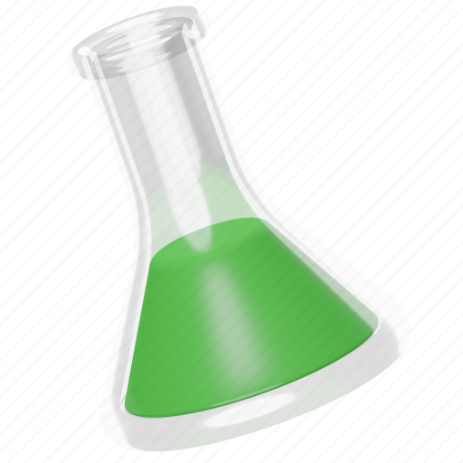 Flask, research, experiment, lab, chemical, chemistry, science 3D illustration - Download on Iconfinder