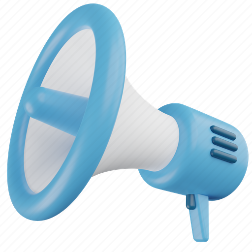 Megaphone, marketing, advertising, promotion, announcement, advertisement, business 3D illustration - Download on Iconfinder