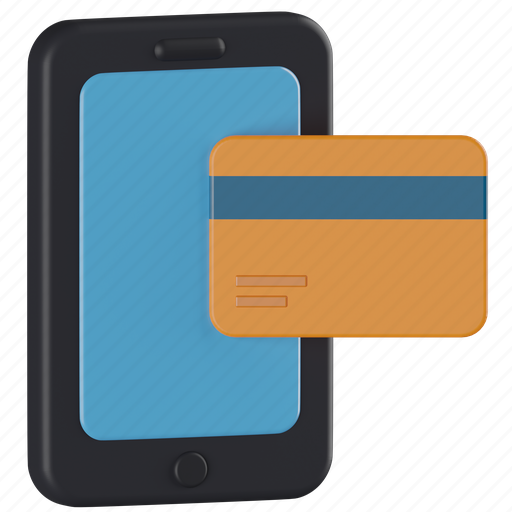 Payment, online, shopping, money, card, smartphone, device 3D illustration - Download on Iconfinder