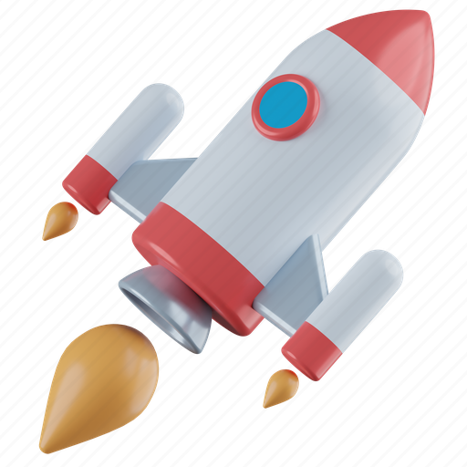 Startup, rocket, launch, spaceship, space, astronomy, business 3D illustration - Download on Iconfinder