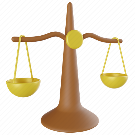 Scales, justice, balance, law, scale, legal, judge 3D illustration - Download on Iconfinder