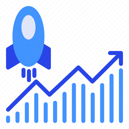 1, graph, up, startup, rocket, growth icon - Download on Iconfinder