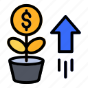 plant, money, investment, growth, startup