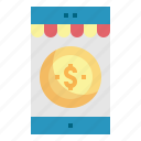 coin, mobile, payment, purchase, shopping
