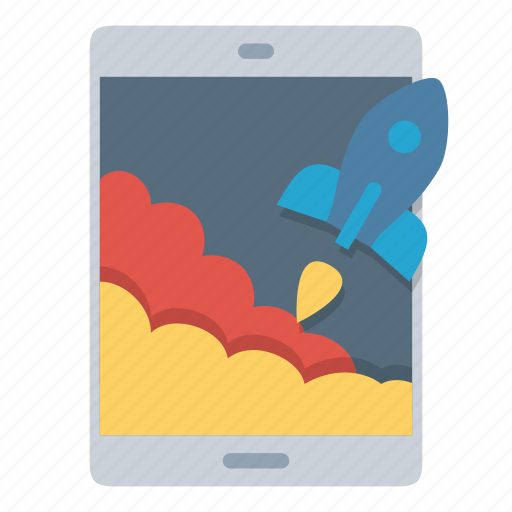 Rocket, start, startup, tablet, takeoff, top icon - Download on Iconfinder