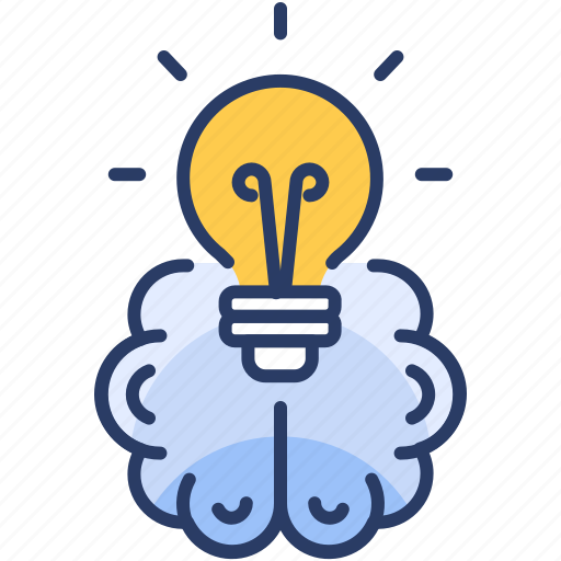 Brain, bulb, idea, light, think icon - Download on Iconfinder