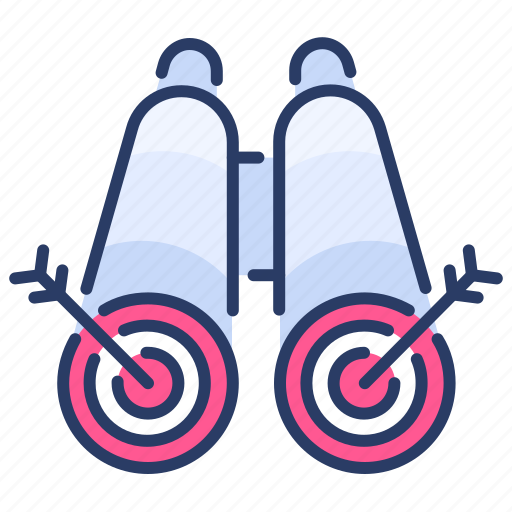 Binoculars, business, darts, goals, short, target, term icon - Download on Iconfinder