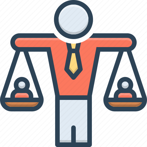 Balanced, equality, equilibrium, equivalence, human balanced scale, judgment, responsibility icon - Download on Iconfinder