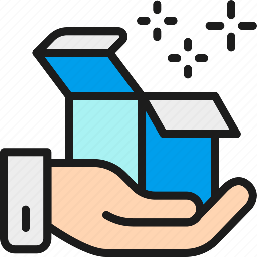 Box, delivery, gift, hand, hold, parcel, startup icon - Download on Iconfinder