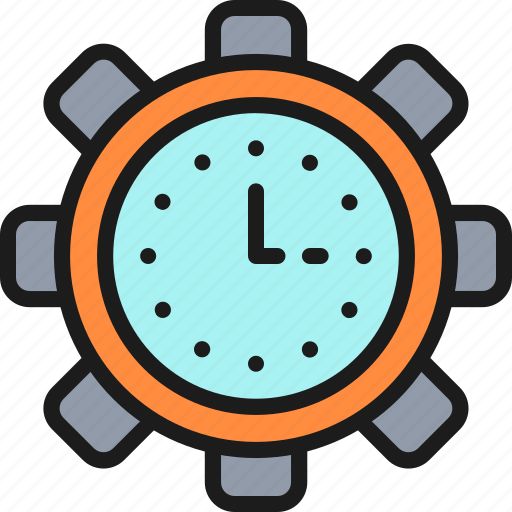 Clock, efficiency, gear, productivity, startup, tech, watch icon - Download on Iconfinder