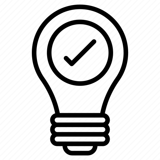 Bulb, check, creative, idea, innovation icon - Download on Iconfinder