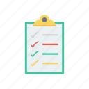 checklist, clipboard, document, page, survey