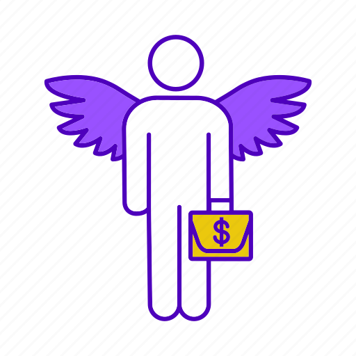 Angel, briefcase, business, businessman, founder, investor, wing icon - Download on Iconfinder