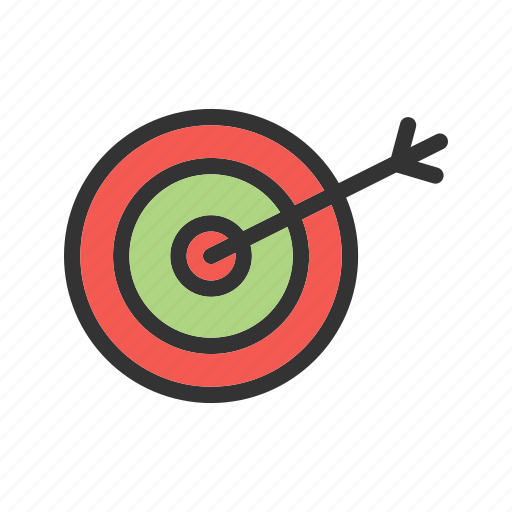 Accuracy, arrow, center, dart, hit, success, target icon - Download on Iconfinder