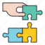 hand, jigsaw, puzzle, startup, strategy 