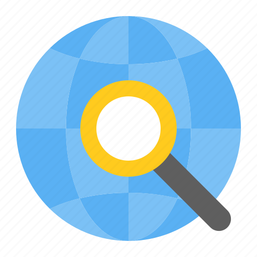 Find, globe, magnifier, search, startup icon - Download on Iconfinder
