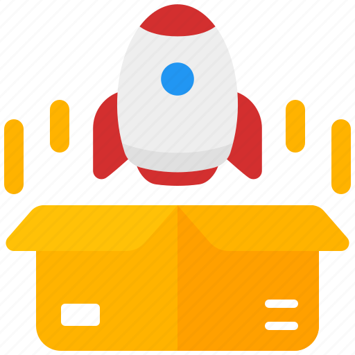 Launch, project, startup, start, up, box, rocket icon - Download on Iconfinder