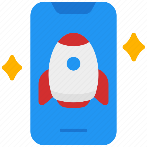 Mobile, startup, start, up, smartphone, phone, rocket icon - Download on Iconfinder