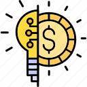 idea, deal, money, startup, bulb