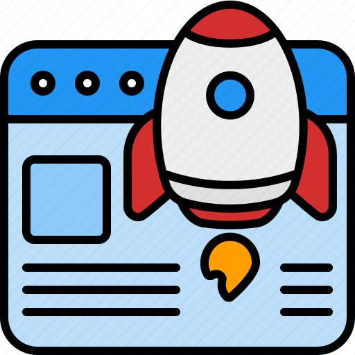 Website, startup, start, up, web, page, rocket icon - Download on Iconfinder