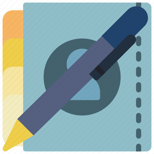 Address, book, contacts, organiser, pen, people, stationary icon - Download on Iconfinder