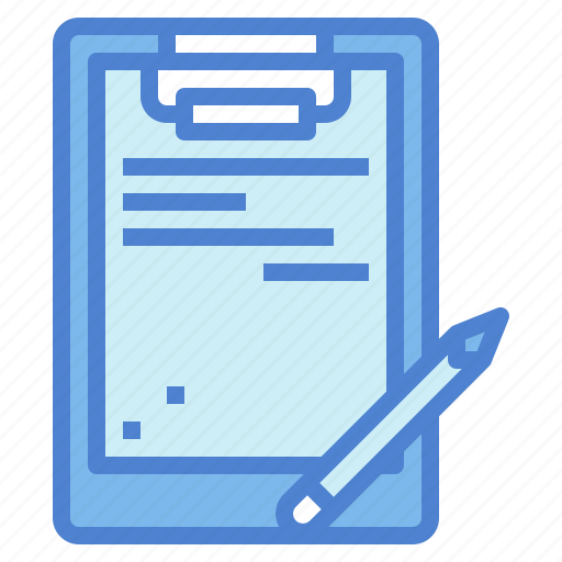 Clipboard, page, paper, pencil, stationery icon - Download on Iconfinder
