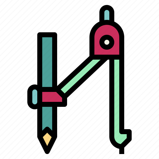 Compasses, stationery, tool, drawing, pencil icon - Download on Iconfinder