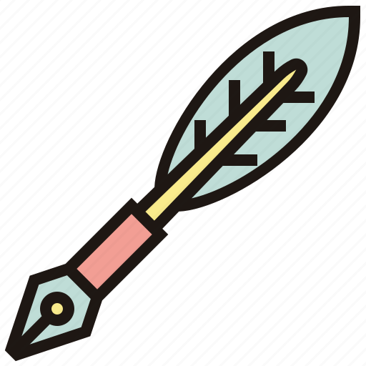 Feather, ink, pen, quill, writing icon - Download on Iconfinder