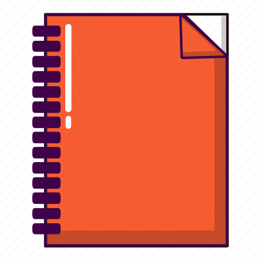 Book, cartoon, notebook, office, red, school, texture icon - Download on  Iconfinder