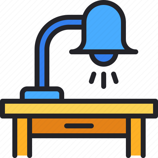 Table, lamp, furniture, decoration, light icon - Download on Iconfinder