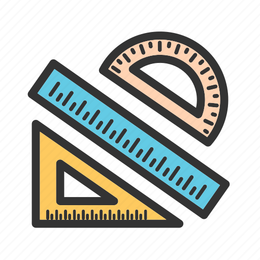 Geometry, math, protractor, ruler, school, set, tools icon - Download on Iconfinder