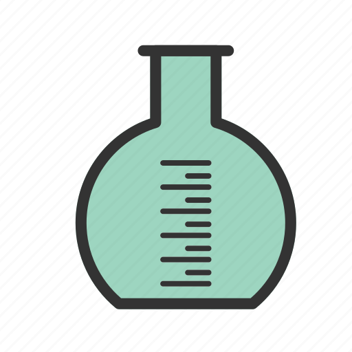 Flask, laboratory, round, science, solution, test, water icon - Download on Iconfinder