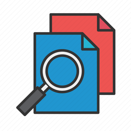 Analysis, file, lookin glass, management, office icon - Download on Iconfinder