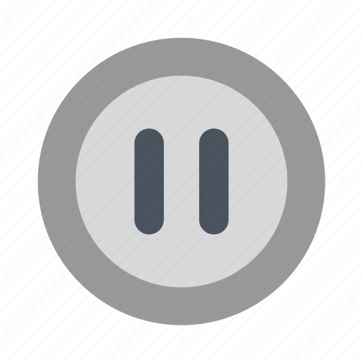 Paused, music, pause, stop, pause button icon - Download on Iconfinder