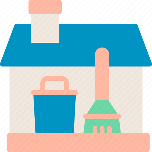 Broom, bucket, cleaning, home, washing icon - Download on Iconfinder