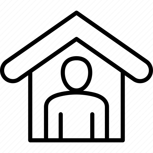 At, building, home, house, human, property, stay icon - Download on Iconfinder