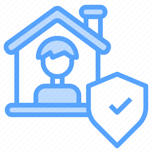 Home, house, person, protect, security icon - Download on Iconfinder