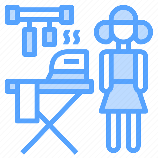 Board, clothes, iron, ironing, press, woman icon - Download on Iconfinder