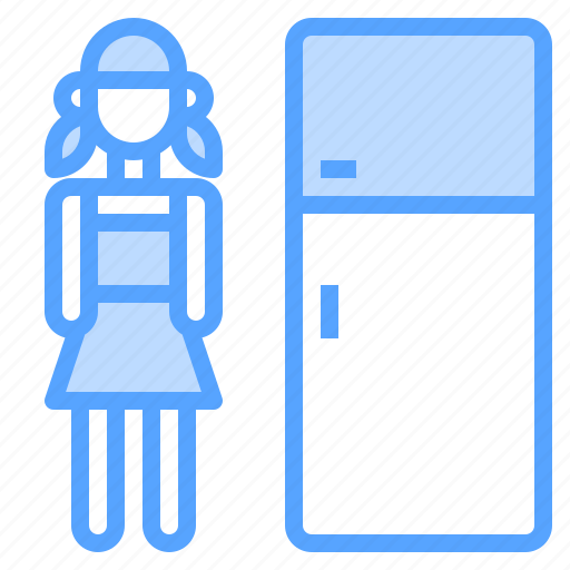 Drink, eat, eating, refrigerator, woman icon - Download on Iconfinder