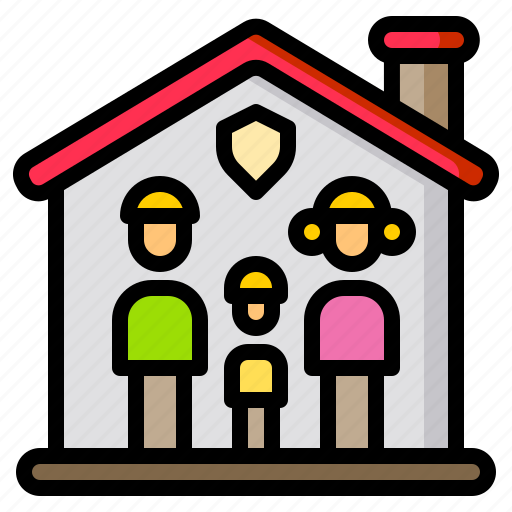 Family, house, protect, protection, safety icon - Download on Iconfinder