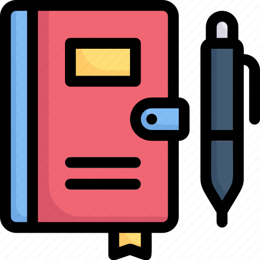 Activities, book and pen, enjoy, hobby, lifestyle, stay at home, writing a diary icon - Download on Iconfinder