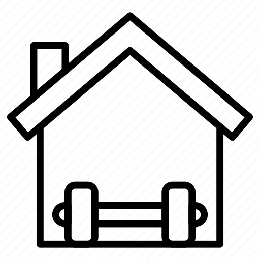 House, home, dumbbell icon - Download on Iconfinder